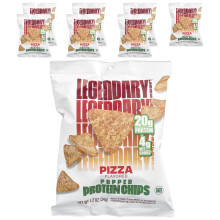 Legendary Foods, Popped Protein Chips, Pizza, 7 zakken, 1,2 oz (34 g) per zak