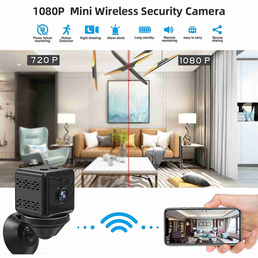 Wireless 1080P Night Vision Security Camera With 90 View, Motion Detection 9391385766188