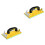 2Pièces Support Ponçage À Main Avec Poignée En Caoutchouc Jaune Léger 3