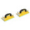 2Pièces Support Ponçage À Main Avec Poignée En Caoutchouc Jaune Léger 4