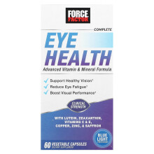 Force Factor, Complete Eye Health, Advanced Vitamin & Mineral Formula, 60 kapsułek roślinnych