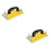 2Pièces Support Ponçage À Main Avec Poignée En Caoutchouc Jaune Léger 6