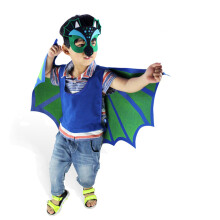 2Pièces Déguisement Enfant Vert Aile Ptérosaure Masque Elastique Fête