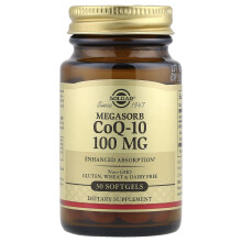 Solgar, Megasorb CoQ-10, 100 mg, 30 Pehmoleipaa