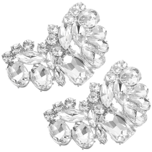 8Pièces Clips Blancs Pour Chaussures En Zinc Durable