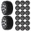 90Pièces Roues DIY Noires Pour Jouets Enfants Assemblage Voitures 3