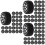 90Pièces Roues DIY Noires Pour Jouets Enfants Assemblage Voitures 8