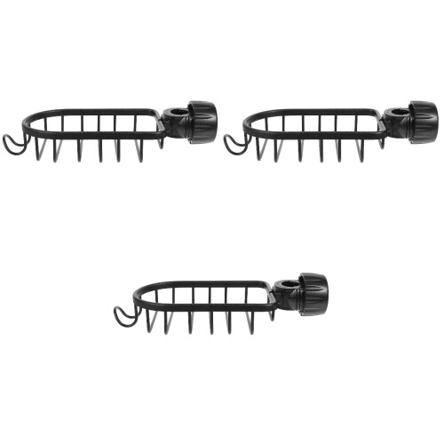 3Pièces Support Robinet Cuisine Suspendu Noir Pour Éponge Torchons 2
