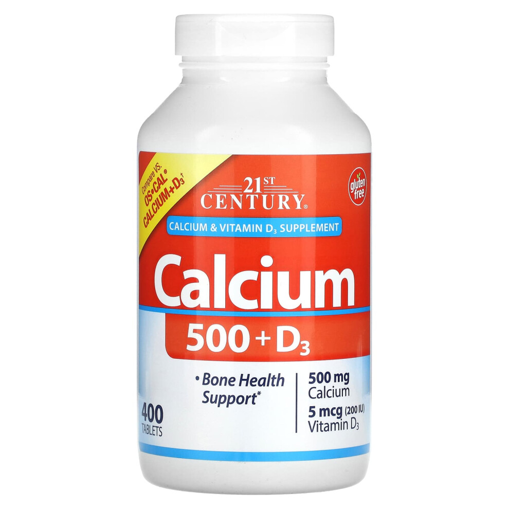 21St Century , Calcium 500 + D3, 400 Tablets