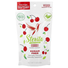 Stevita Naturals, Naturals, Suikervrije harde snoep, Cherry Cherry, 3 oz (85 g)