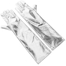 5Paires Métalliques Argent Longs Costume Soirée Femme