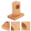 5Pièces Support Tringle En Bois Khaki Simple Solide 10