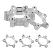 6Pcs Aluminum Alloy Bike Disc Brake Rotors Silver Quick Mount Adapter