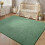 Green and White Low-Pile Modern Area Rug 4x6 ft 7