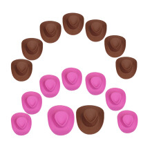 120Pièces Mini Chapeaux Cowboys Plastique Durable Pour Projets DIY