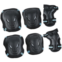3Ensembles Protections Robustes Noires Pour Cyclisme Skateboard Mains
