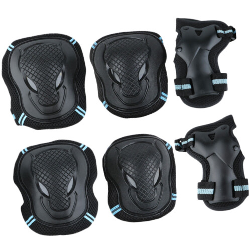 3Ensembles Protections Robustes Noires Pour Cyclisme Skateboard Mains