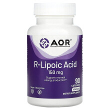 Advanced Orthomolecular Research AOR, R-Lipoïdezuur, 150 mg, 90 Capsules