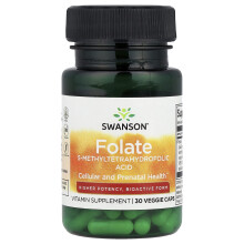 Swanson, Foliowy, 30 Veggie Kapsułek (1,360 mcg DFE na Kapsułkę)