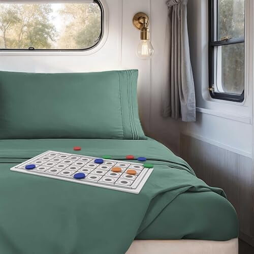 Korte Queen RV-lakens 1800 Microfiber Set 2