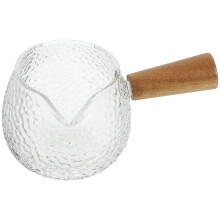 3St Glazen Melkkannen Met Hout, Elegant En Voor Thuis