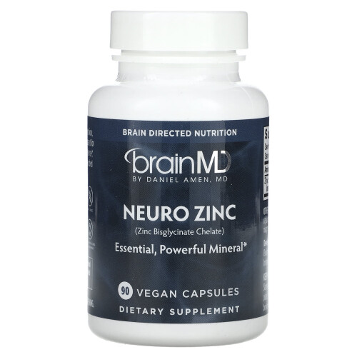 BrainMD, Neuro Ζινκ (Ζινκ Bisglycinate Chelate), 90 Βεγάνικα Φύλλα