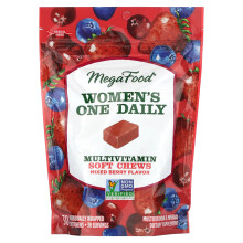 MegaFood, Women's One Daily Multivitamin, Mieszana Borówka, 30 Indywidualnie Zabezpieczonych Miękkich Formuł