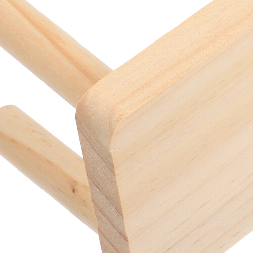 Hamsterplatform i træ til små kæledyr – 15x8x8cm 2