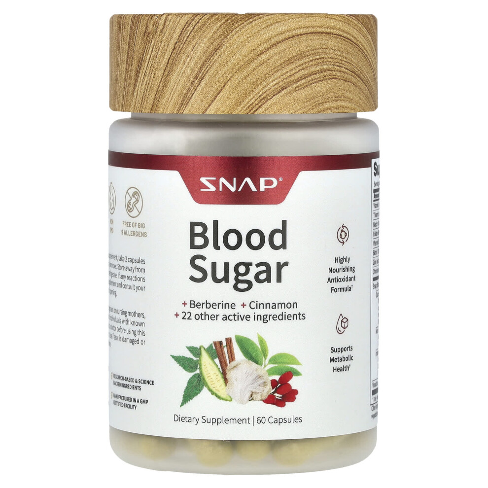 Snap Supplements , Blood Sugar, 60 Capsules