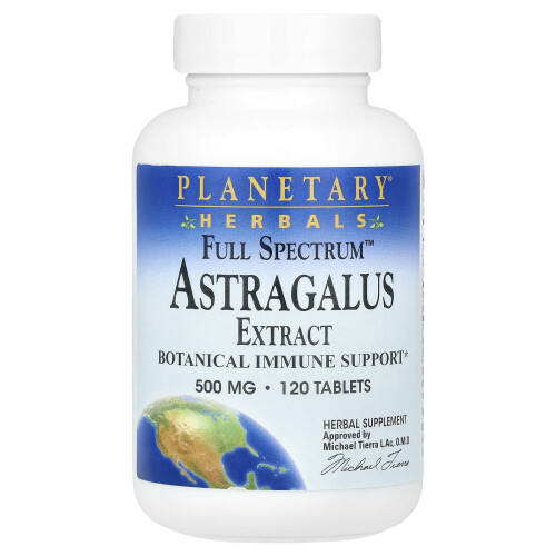 Planetary Herbals, Extracto de Astragalus Espectro Completo, 120 Comprimidos