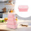Ensemble de 4 boîtes de conservation en silicone rose 2