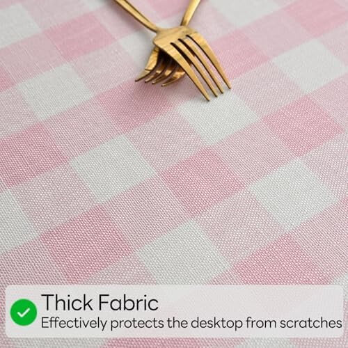 Sage Green Gingham Rectangle Tablecloth, Cotton Blend 2