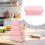 Ensemble de 4 boîtes de conservation en silicone rose 8