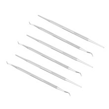 12Pièces Ensemble Outils Nettoyage Ongles Ongles Incarnés Acier Argent
