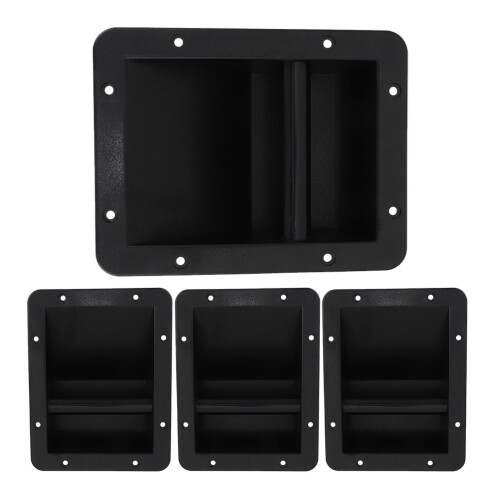 8Pièces Poignées Plastique Noires Pour Enceinte, Remplacement Durable