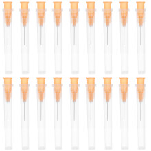 200Pcs Industrial Stainless Steel Glue Dispensing Needles Orange PP