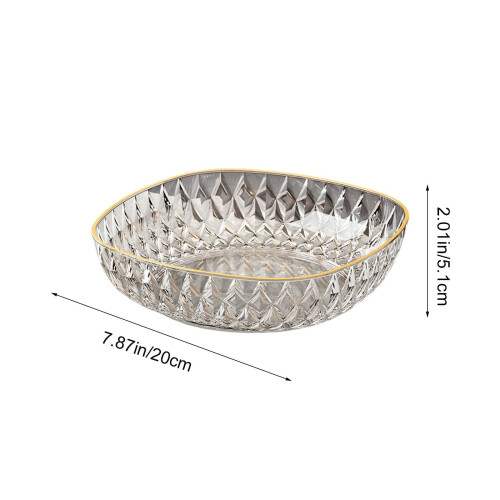 Fruitschaal van transparant plastic, 14,5 cm 2
