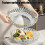 Salad Serving Tray Plastic with Drainage 1 pc 4