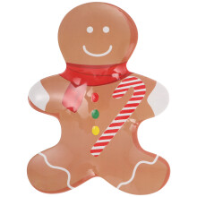 Gingerbread Man Serveringsbricka I Melamin För Jul