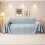 Polyester Sofa Blanket Full Cover Beige Blue Pink White 4