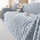 Polyester Sofa Blanket Full Cover Beige Blue Pink White 5