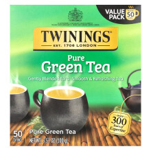 Twinings, Čistá Zelená Čaj, 50 Čajových Válek, 3,53 oz (100 g)