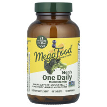 MegaFood, Männens En Dag Multivitamin, 90 Tabletter