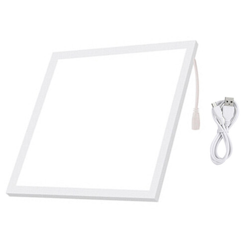 2Sets White Acrylic LED Video Recording Light Panel for Indoor Filming