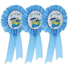 40St Delicate Tinplaat Badges Babyshower Hemelsblauw Gender Reveal
