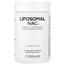 Codeage, Liposomaalinen NAC, 120 kasviskapselia (450 mg per Kapseli)