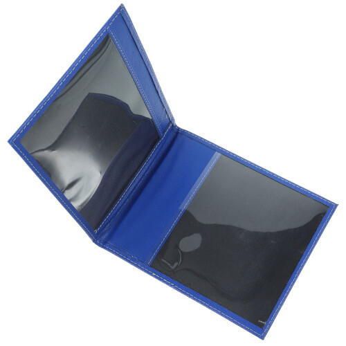 4Pcs Blue Disabled Certificate Organizer Pu+pvc Card Sleeves Protector