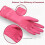 Mamison reusable waterproof dishwashing gloves pink medium 2