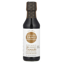 San-J, Soja Orgânica Fermentada com Tamari, 25% Menos Sódio, 10 fl oz (296 ml)
