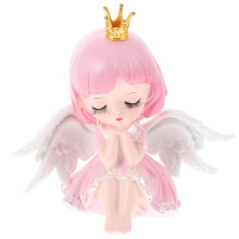 4Pièces Décoration Fille Bébé Rose Résine Cake Topper Adorable